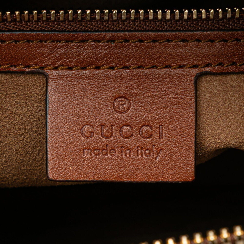 GUCCI Authentic Brown Leather Shoulder Bag - Picture 8 of 11